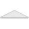 Ekena Millwork Peaked Cap Sunburst Architectural PVC Combination Pediment, 84"W x 27-7/8"H x 2-3/4"P (Pitch 6/12) PEDPC084X280PKC01 - alternate 5